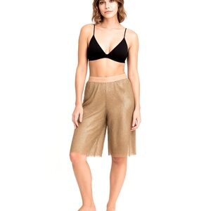 (A9) NEW Free people multicolored embellished meshed cropped shorts, Sz M, NWOT